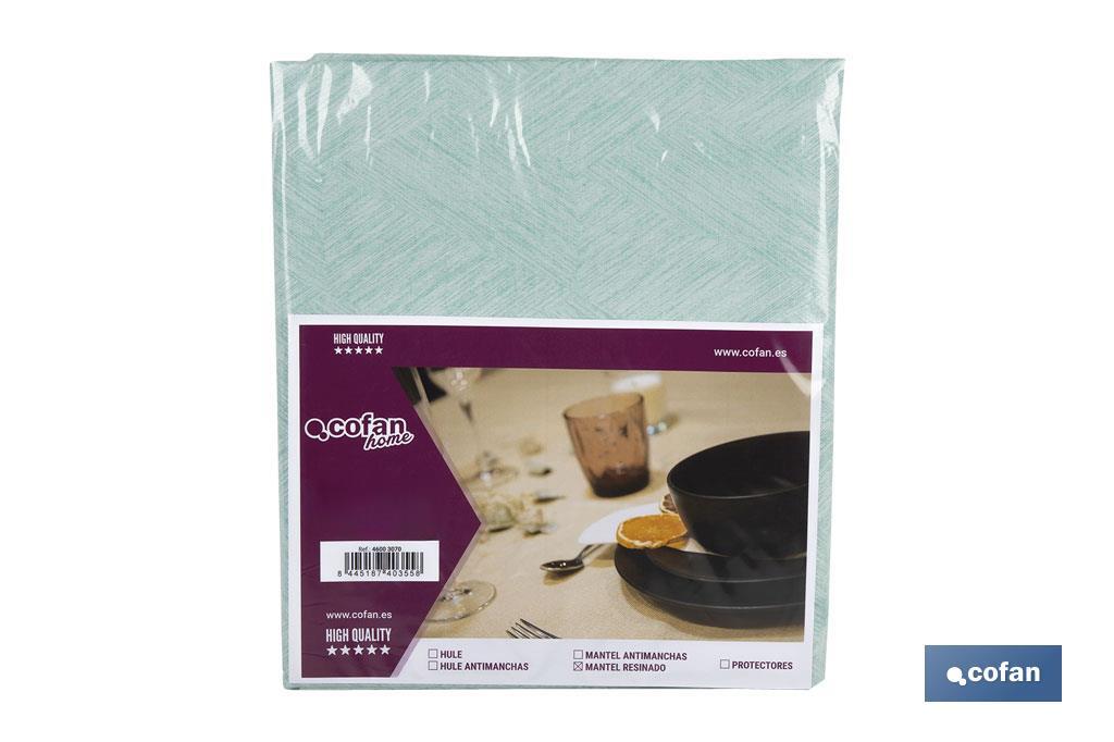 MANTEL ANTIMANCHAS RESINADO TURQUESA   1,40 X2,50M (PACK: 1 UDS)